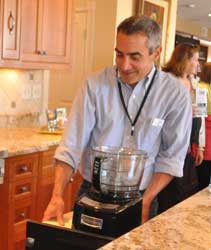 Cabinets that house small appliances will benefit from electrical outlets inside the cabinet.