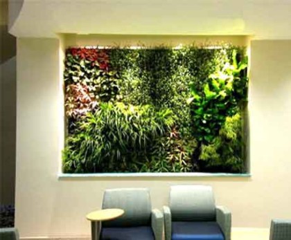 Incredible wall artwork made from living plants