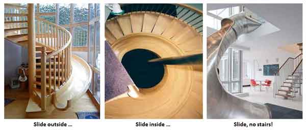 slides side-by-side stairs (or no stairs) a4who