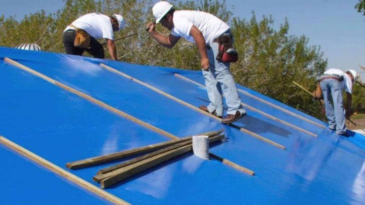 installing new roof, a critical project when it's reached end of life