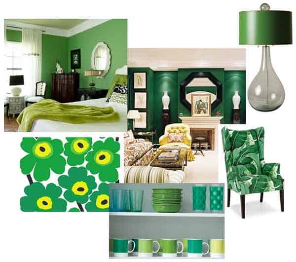 emerald can be used as an accent color, for walls or funiture