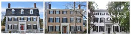 colonial homes have the front door centered, with symmetrical windows on both side