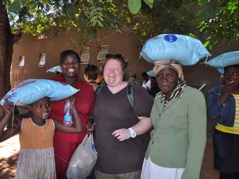 Thanksgiving came early in Zimbabwe when we gifted 10 kilo bags of corn meal