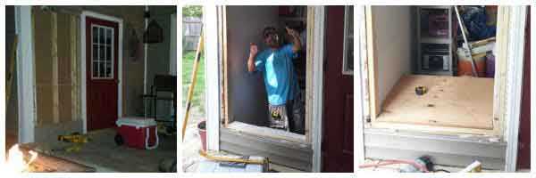 Installing a porch refrigerator