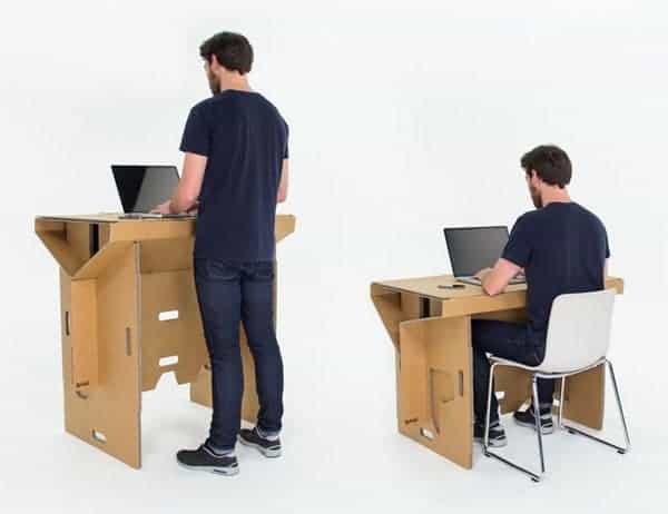 the ultimate foldable desk is for sitting or standing