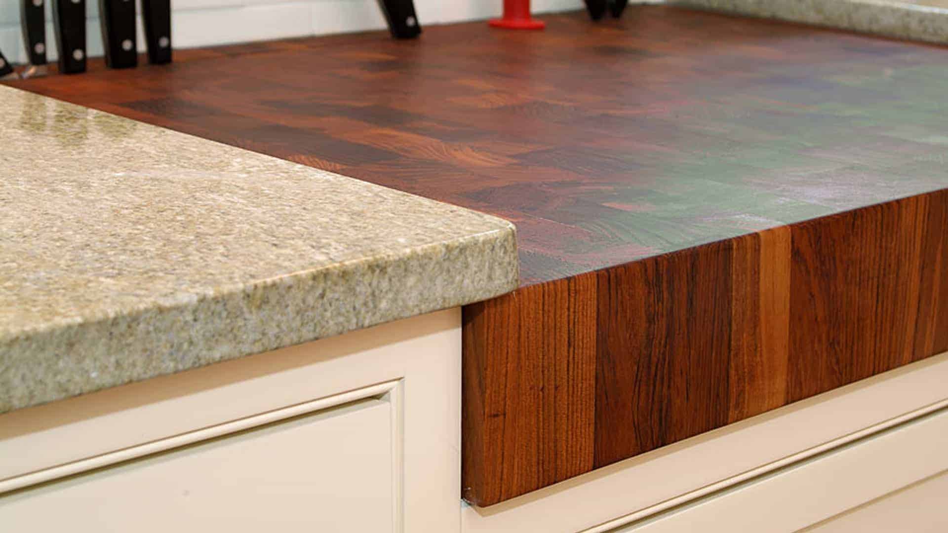 wood works well for a kitchen countertop