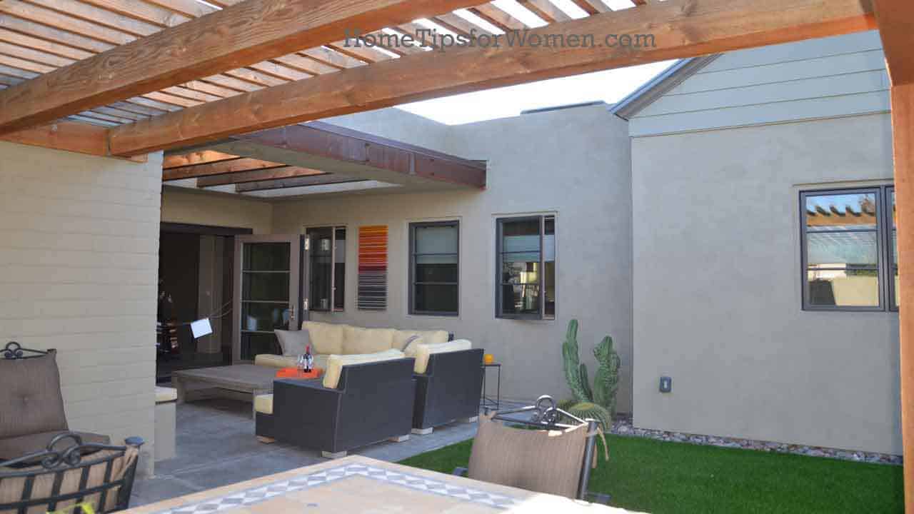 consider a courtyard when looking for outdoor living ideas