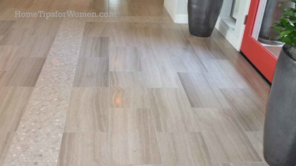 tile floors are popular for entryways and more often now, they're being used throughout the house