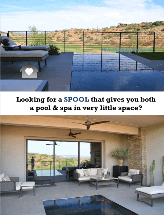 combine swimming pool and spa, and you've got a spool that's perfect for small backyards