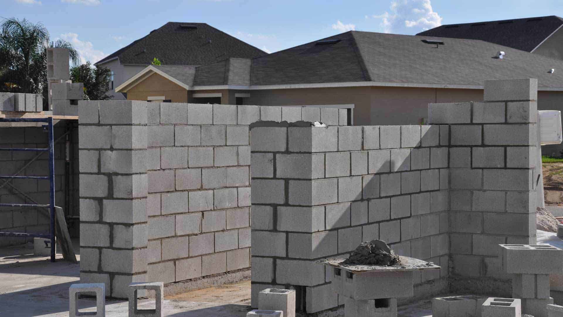block wall construction without lintels