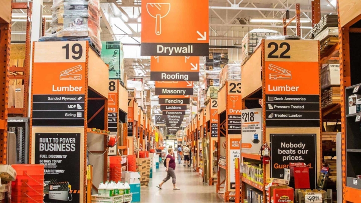 Inside Home Depot, the box stores stayed busy during the pandemic as homeowners tackled DIY projects