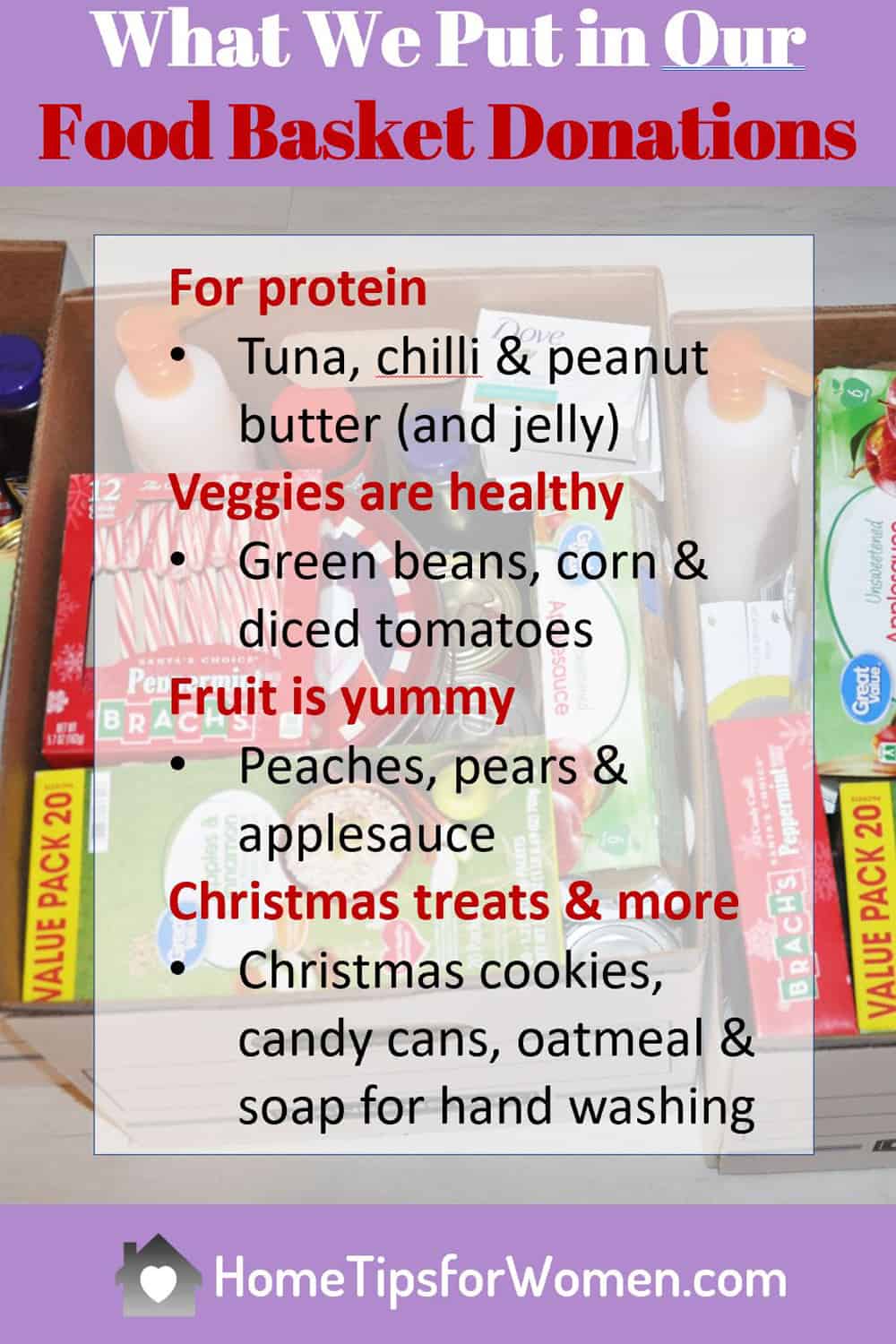 How to Create a Food Basket to Donate Home Tips for Women