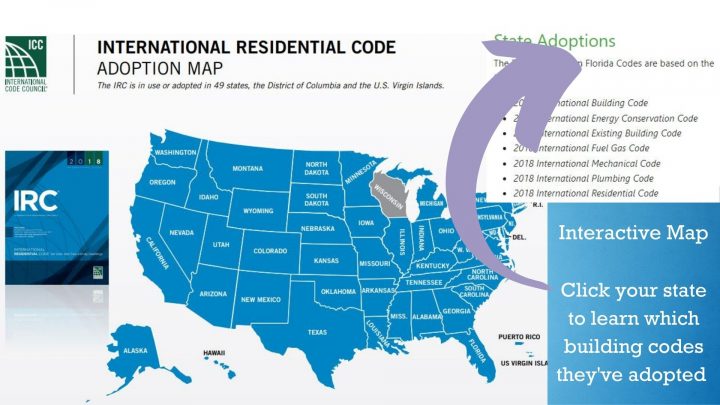 Map showing state adoption of the International Residential Code ...