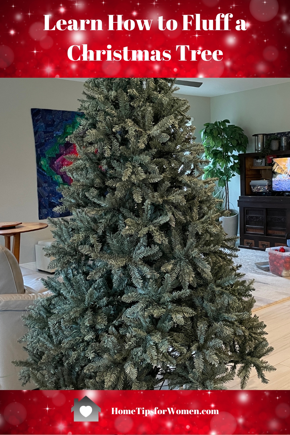 How Fluffing an Artificial Christmas Tree Makes It Look Full & Natural